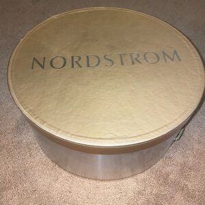 Nordstrom Metallic Gold and Silver Round Storage Box